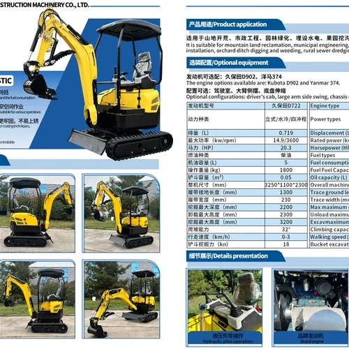 Shandong Donggong Mini Excavator - ME18A