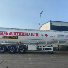 盛润牌海外定制款三轴铝合金液罐半挂车