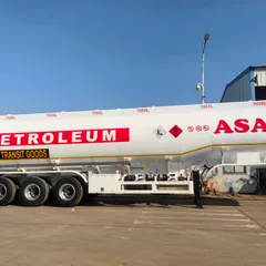 盛润牌海外定制款三轴铝合金液罐半挂车