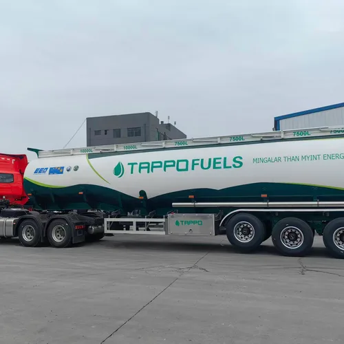 Shengrun brand tri-axle aluminum alloy liquid tank semi-trailer customized for overseas customers