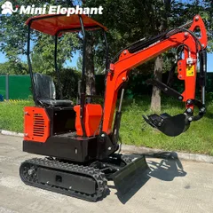 小象重工 QH12-1 小型挖掘机 1.2 吨山地开荒挖机 室内破碎大棚种植小挖机