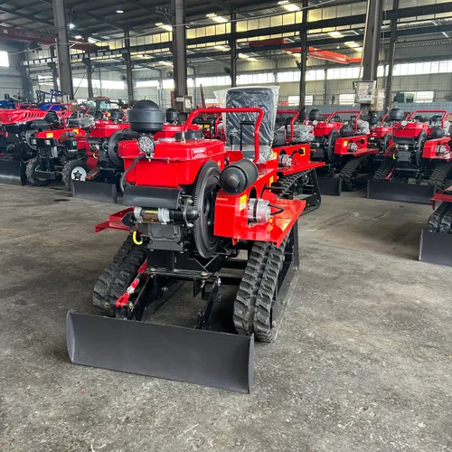 Mini Crawler Tractor with Dozer Blade | Compact Farm Power Tiller