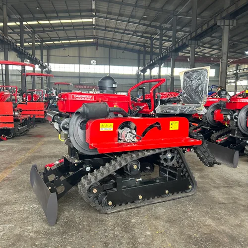 Mini Crawler Tractor with Dozer Blade | Compact Farm Power Tiller
