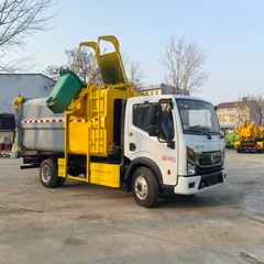 Sanitation Hanging Bucket Garbage Truck Automatic Compactor Property & Street Garbage Collection & Transfer Truck
