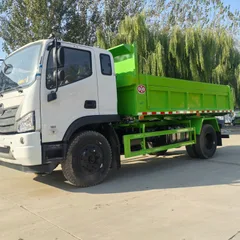 全新12立方福田柴油环卫垃圾车，手动变速箱，4×2驱动，国四排放标准，用于垃圾转运与运输。