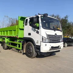 全新12立方福田柴油环卫垃圾车，手动变速箱，4×2驱动，国四排放标准，用于垃圾转运与运输。