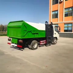 全新优质 7 立方米 4×2 手动柴油挂桶式垃圾回收车，支持定制