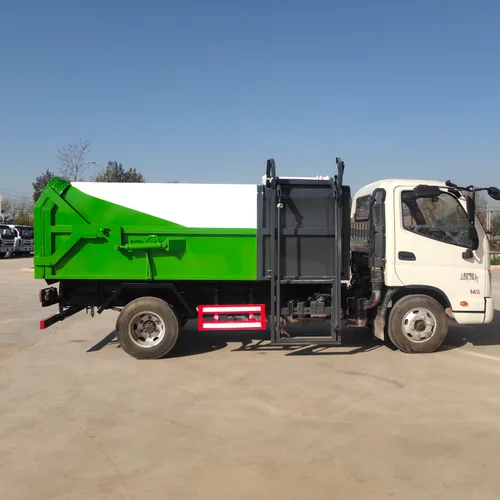 全新优质 7 立方米 4×2 手动柴油挂桶式垃圾回收车，支持定制