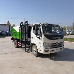 全新优质 7 立方米 4×2 手动柴油挂桶式垃圾回收车，支持定制