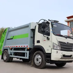 Factory-Direct Customizable XND Futian Garbage Compactor Truck Diesel Engine Euro 3 Emission Barrelized Domestic Waste