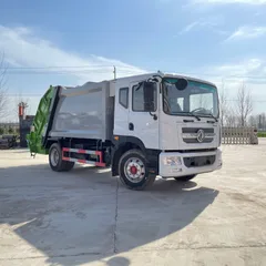 New Manual 10 Cubic Compression Type 4x2 Diesel Compactor Rear Loader Garbage Truck Dongfeng Chassis Euro 5 Emission