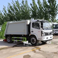 Factory-Direct Customizable Diesel Manual 4x2 Engine EURO 5 Garbage Compactor Truck Barrelized Domestic Waste Collection