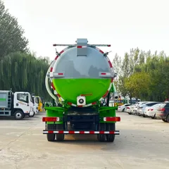 Factory Direct Customizable Auman 13m³  Manual Diesel Vacuum Sewer Suction Truck with Liftable tank and Openable Rear Lid