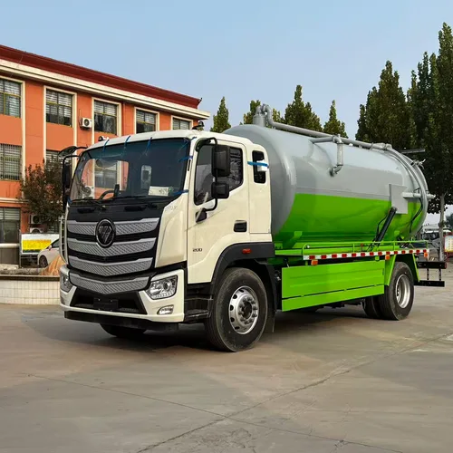 Factory Direct Customizable Auman 13m³  Manual Diesel Vacuum Sewer Suction Truck with Liftable tank and Openable Rear Lid