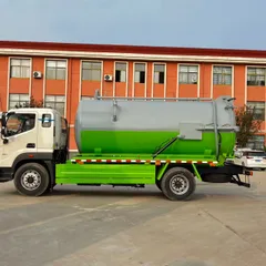 Factory Direct Customizable Auman 13m³  Manual Diesel Vacuum Sewer Suction Truck with Liftable tank and Openable Rear Lid