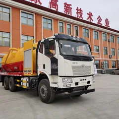 FAW Jiefang J6 Manual Diesel Pipeline Sewer Cleaner Truck Sewer Cleaning Vacuum Emergency Rescue Vehicle 11-20T Capacity 20-25T