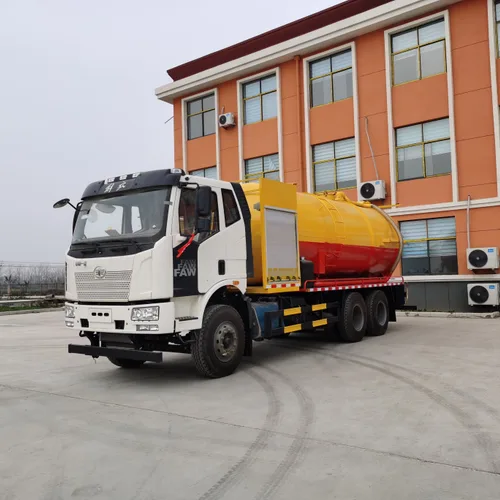 FAW Jiefang J6 Manual Diesel Pipeline Sewer Cleaner Truck Sewer Cleaning Vacuum Emergency Rescue Vehicle 11-20T Capacity 20-25T
