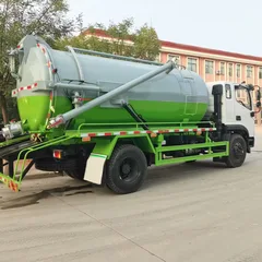Diesel Fuel Manual Euro 6 Emission Multi-Functional Self-Priming Self-Draining Sewage Suction Truck for Cleaning Sewer Pipes