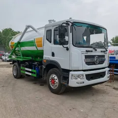 10m³ Self-Dumping Sewage Suction Truck Dongfeng Duolika D9 160HP Yuchai Engine