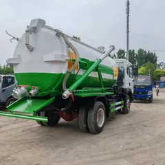 10m³ Self-Dumping Sewage Suction Truck Dongfeng Duolika D9 160HP Yuchai Engine