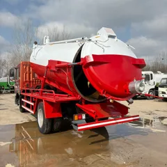 10m³ Self-Dumping Sewage Suction Truck Dongfeng Duolika D9 160HP Yuchai Engine