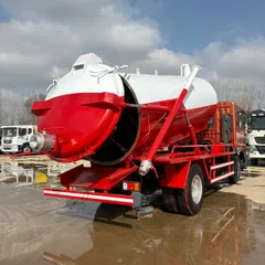 10m³ Self-Dumping Sewage Suction Truck Dongfeng Duolika D9 160HP Yuchai Engine
