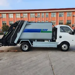 Dongfeng Tuyi 4x2 Mini Garbage Compactor Truck Integrated Garbage Collection Compression Manual Transmission Diesel Engine Pump