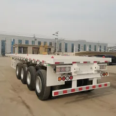 Heavy Duty Flatbed Trailer with 12 Twist Locks 60-100T Payload