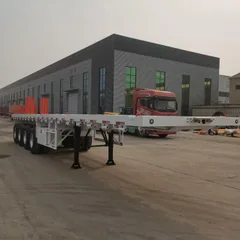 Heavy Duty Flatbed Trailer with 12 Twist Locks 60-100T Payload