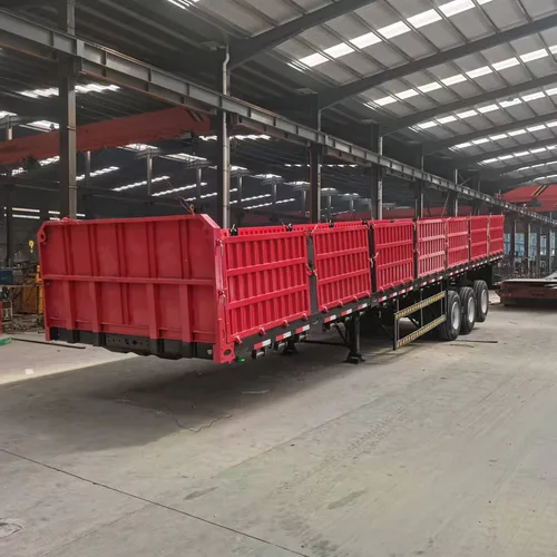 Custom 3-5 Axle Side Wall Semi Trailer 60-80 Ton Heavy Duty
