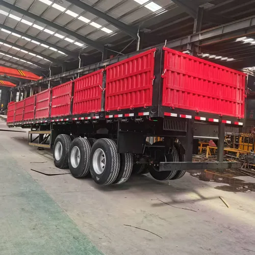 Custom 3-5 Axle Side Wall Semi Trailer 60-80 Ton Heavy Duty