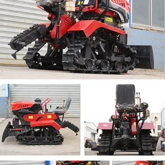 Free Shipping Remote Control Self-propelled Multifunctional Rotary Tiller Cultivator Crawler Tractor