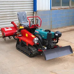 Free Shipping Remote Control Self-propelled Multifunctional Rotary Tiller Cultivator Crawler Tractor