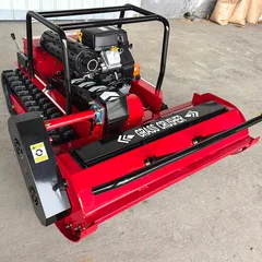 25HP Gasoline Engine Flail Mower Remote Control Crawler Lawn Mower 1200mm/1000mm Cutting Width Small Robot Motor Farming
