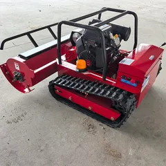 Industrial Grade 24V Remote-Controlled Excavator Lawn Mower 420cc Engine 1600W Flail Mower Forestry Mulcher for Farm Machines