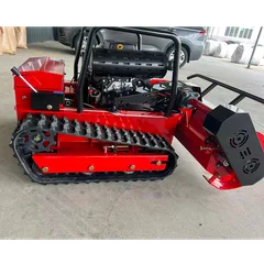 25HP Gasoline Engine Flail Mower Remote Control Crawler Lawn Mower 1200mm/1000mm Cutting Width Small Robot Motor Farming