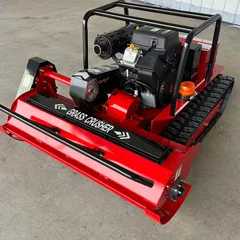25HP Gasoline Engine Flail Mower Remote Control Crawler Lawn Mower 1200mm/1000mm Cutting Width Small Robot Motor Farming