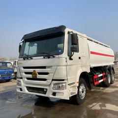 Brand new mobile refueling truck, large diesel oil tank transport vehicle.