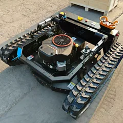 Free Delivery 4-Stroke DIY Remote Control Gasoline Lawn Mower with Push Shovel Crawler Best Selling