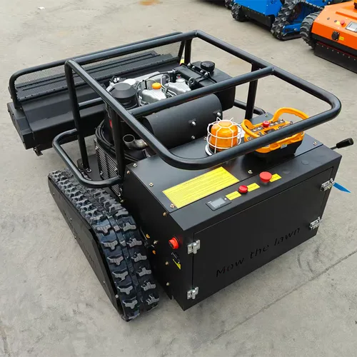Free Delivery 4-Stroke DIY Remote Control Gasoline Lawn Mower with Push Shovel Crawler Best Selling