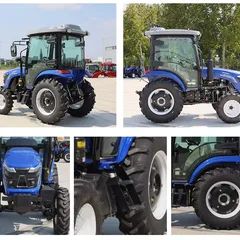 Energy-saving 4WD Farm Tractors – 50hp/55hp/60hp with Trailer, Rotary Cultivator & Planter, Free Shipping for Agricultural Machinery Wholesale