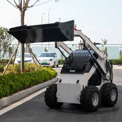 Small Skid Steer Loader with Quick Coupler System for Easy Attachment Change in Farm and Construction Work