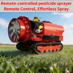 Pulverizador de aire a presión con orugas y control remoto