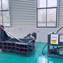 Briquetting machine suitable for compressing metal scrap