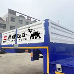 通亚 80 吨低平板半挂车 大件运输液压爬梯低平板 工程机械运输挂车