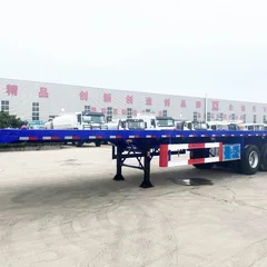 通亚 40 英尺平板半挂车 40 吨集装箱运输平板挂车 3 轴富华车桥出口款