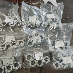 卡特自卸车六角花螺母 1B4445/1B-4445 矿用卡车锁止开槽螺母配件