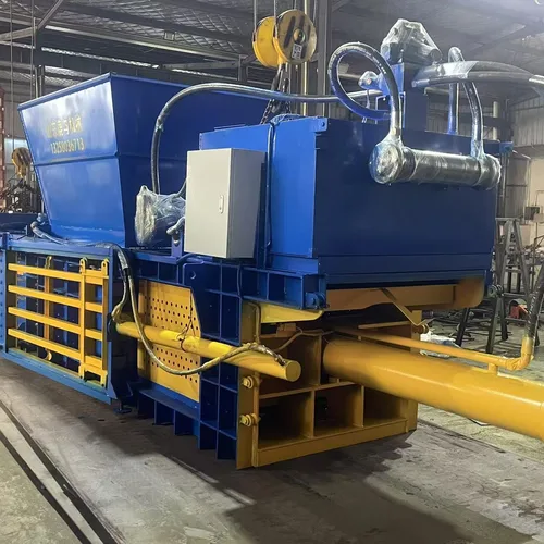 80T-200T horizontal operation. Waste paper box, beverage bottle, and other waste material bundling machine.