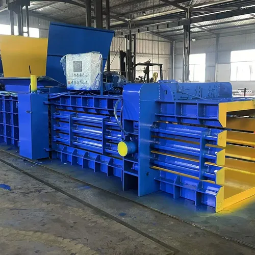 80T-200T horizontal operation. Waste paper box, beverage bottle, and other waste material bundling machine.