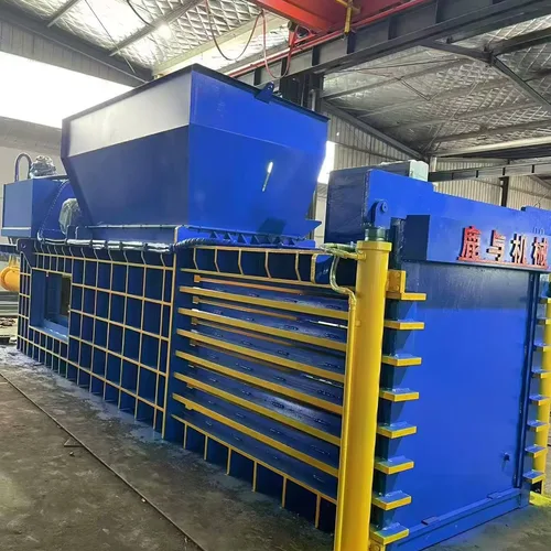 80T-200T horizontal operation. Waste paper box, beverage bottle, and other waste material bundling machine.
